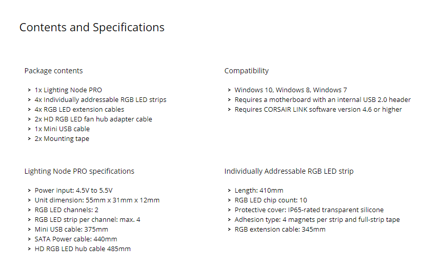 Lighting Node Pro Specifications