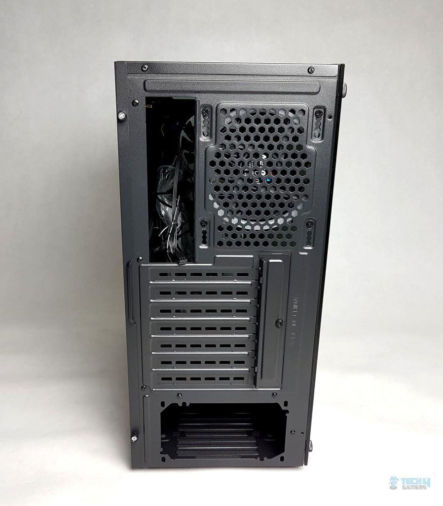 Aerocool Quartz Revo RGB Mid-Tower Chassis — The back side of the chassis