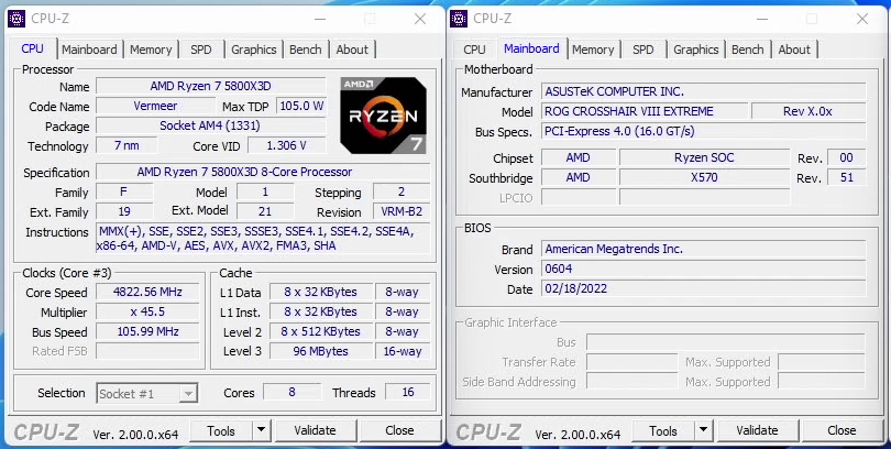 4.8GHz Ryzen 7 5800X3D Overclock