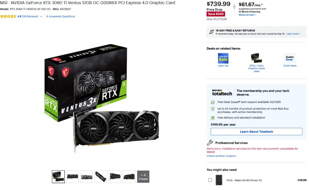 RTX 3080 Ti Discount Bestbuy