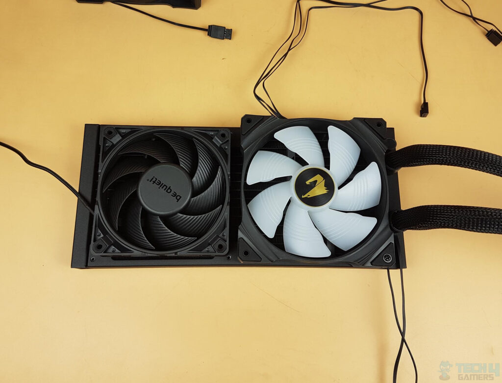 AORUS WATERFORCE X 280 be quiet! Silent Wings 4 PRO 120mm fan