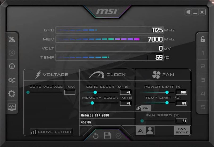 MSI Afterburner.