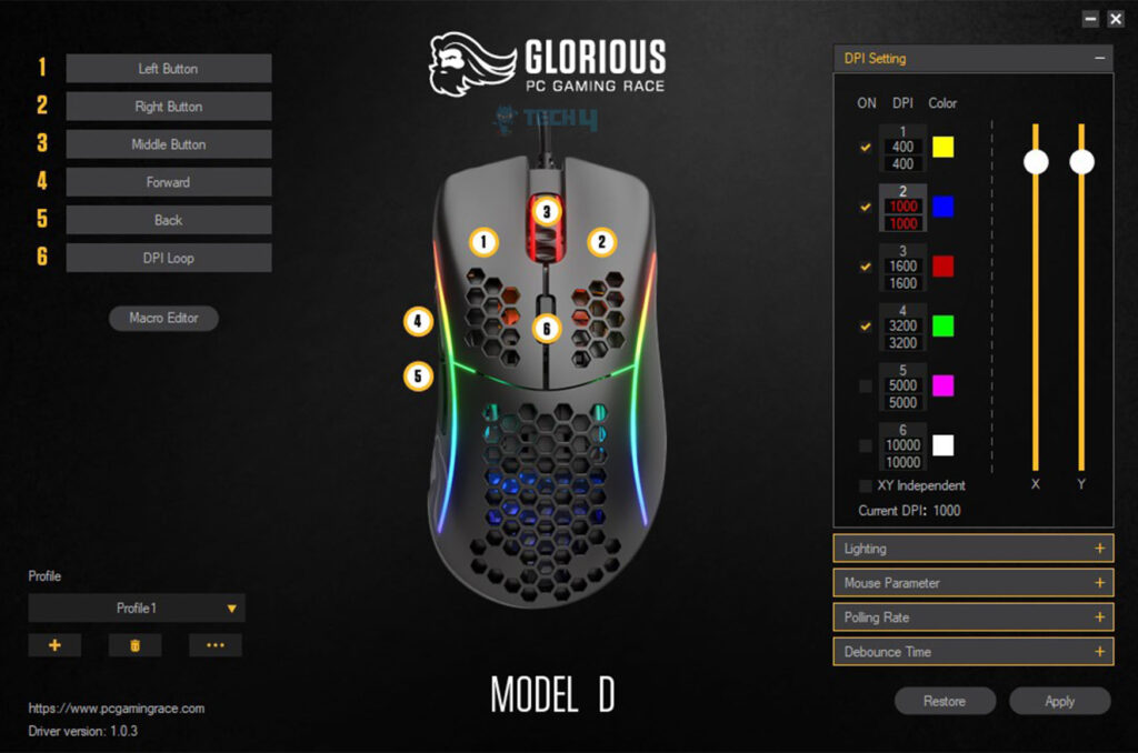 Glorious Model D Software