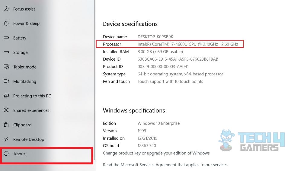 Processor To Check PC Specs