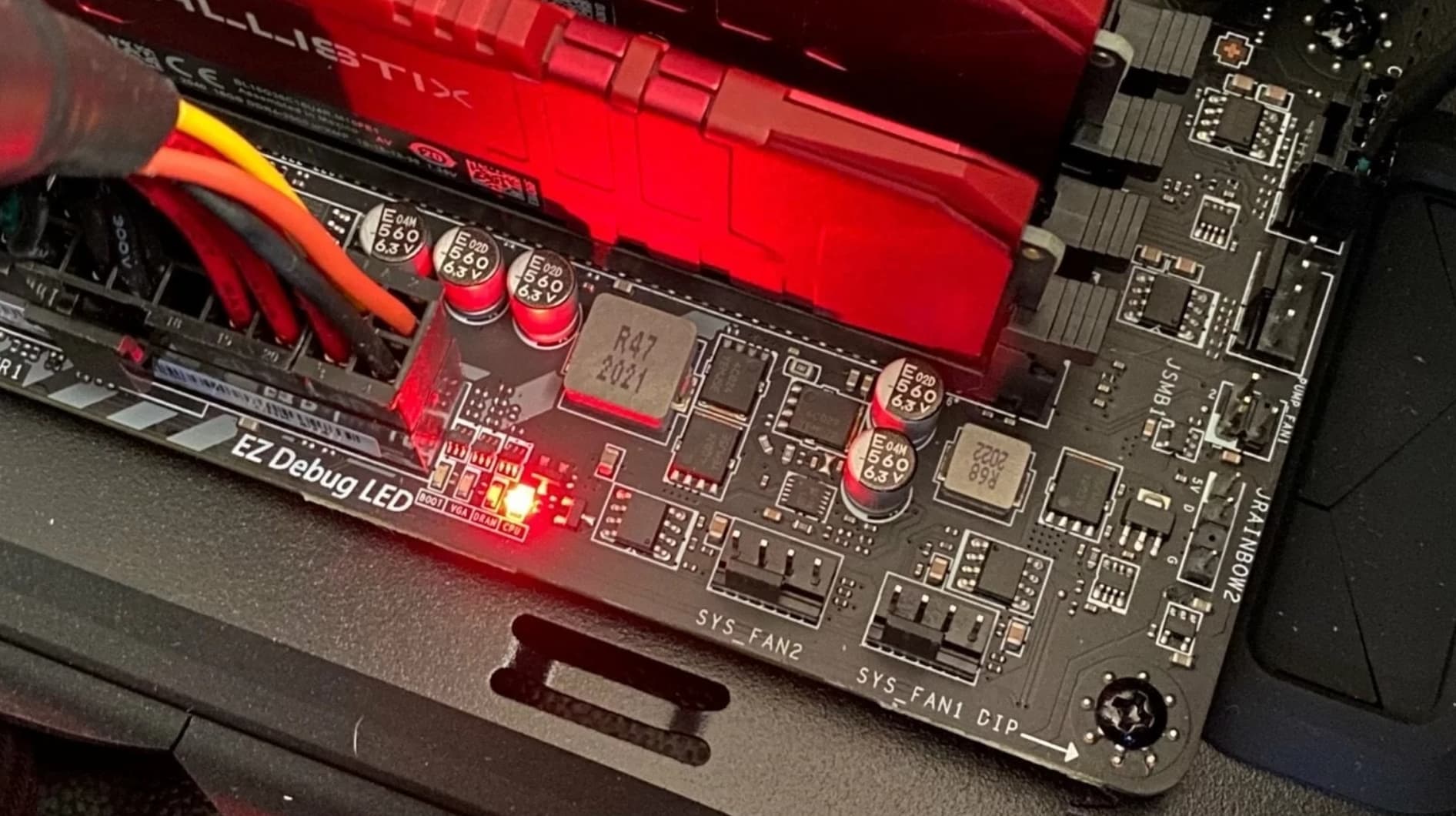 Red Light On Motherboard