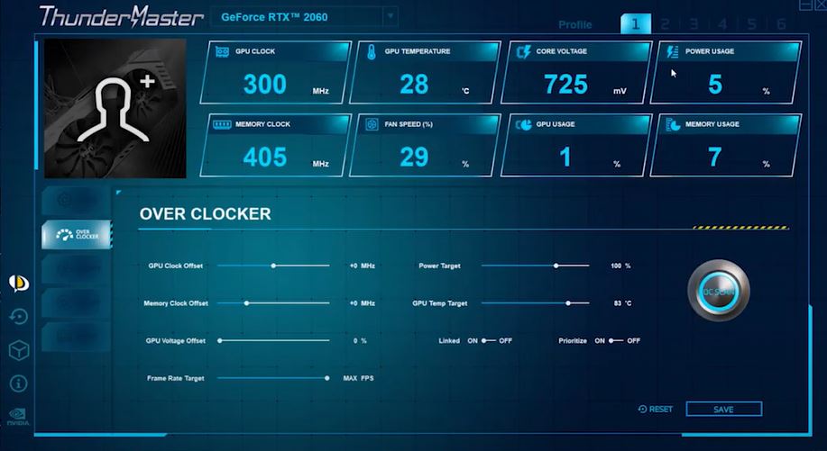 Thundermaster for GPU overclocking