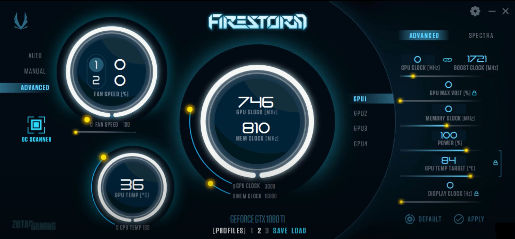 firestorm by zotac to oveclock gpu