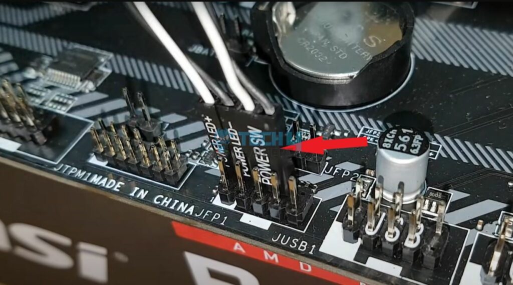 The Power Switch Connects To The Motherboard Via The Power Switch Pins