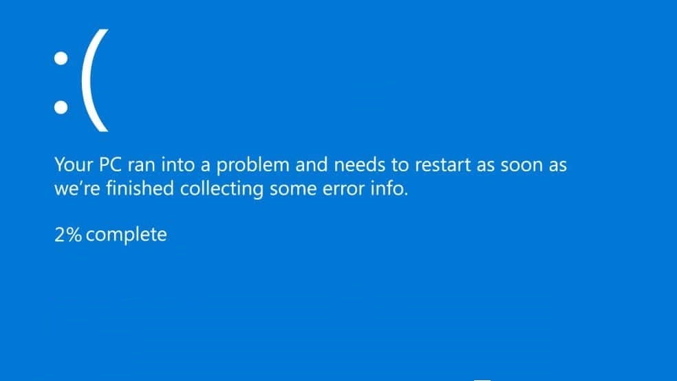 blue screen of death