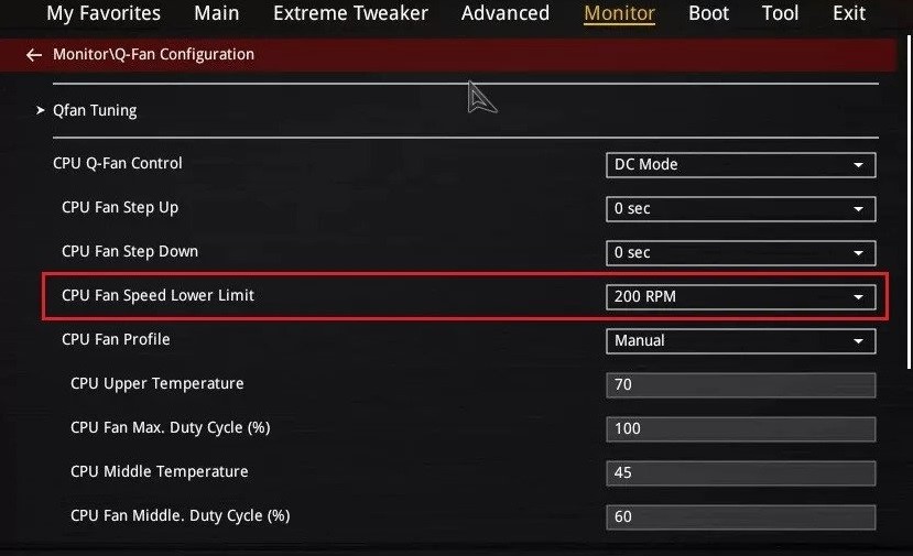 CPU Fan Error In ASUS 