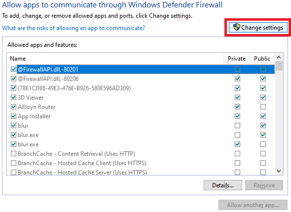 Windows Defender Firewall