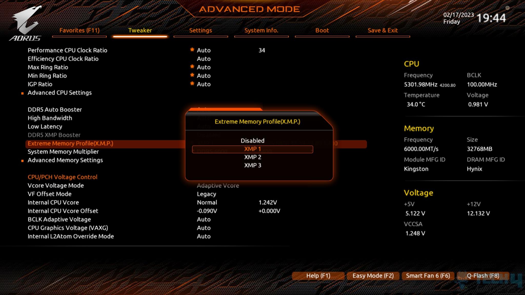 Switching between XMP Profiles for overclocking RAM