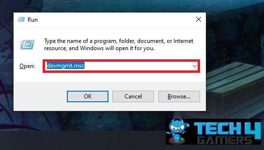 Opening Device Manager to fix Intel WiFi 6 AX201 not working error