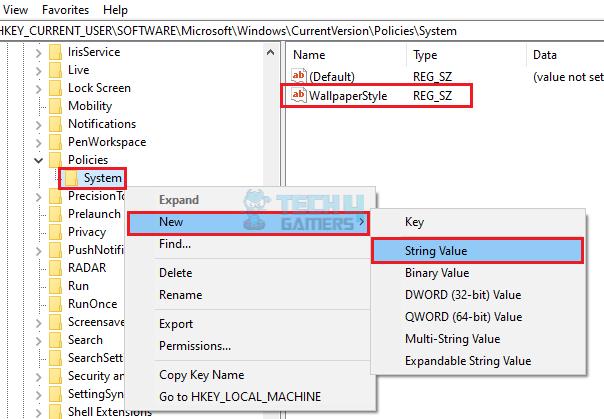 Create New String Value