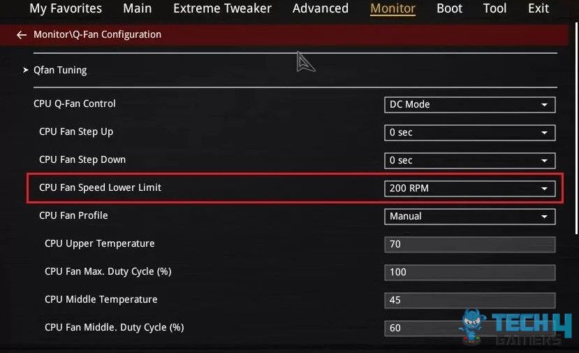 Reduce CPU Fan Speed Limit