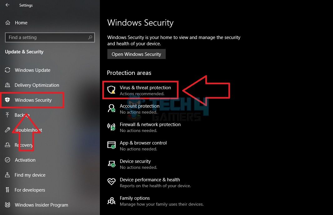 Windows Security Settings