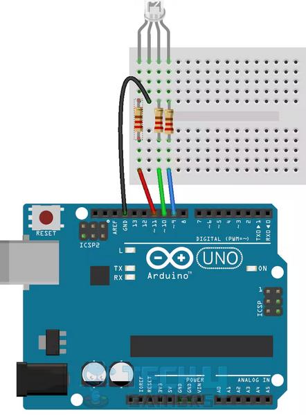 connect lights to Arduino Board