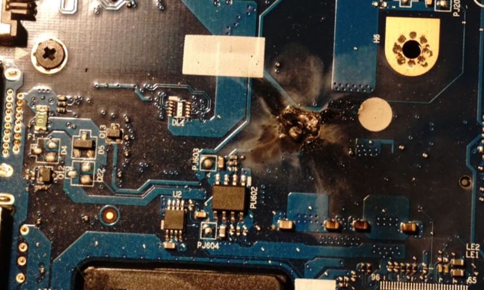 damaged mobo