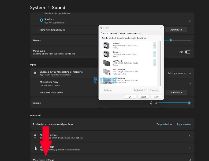 Connecting SteelSeries Headset via sound settings