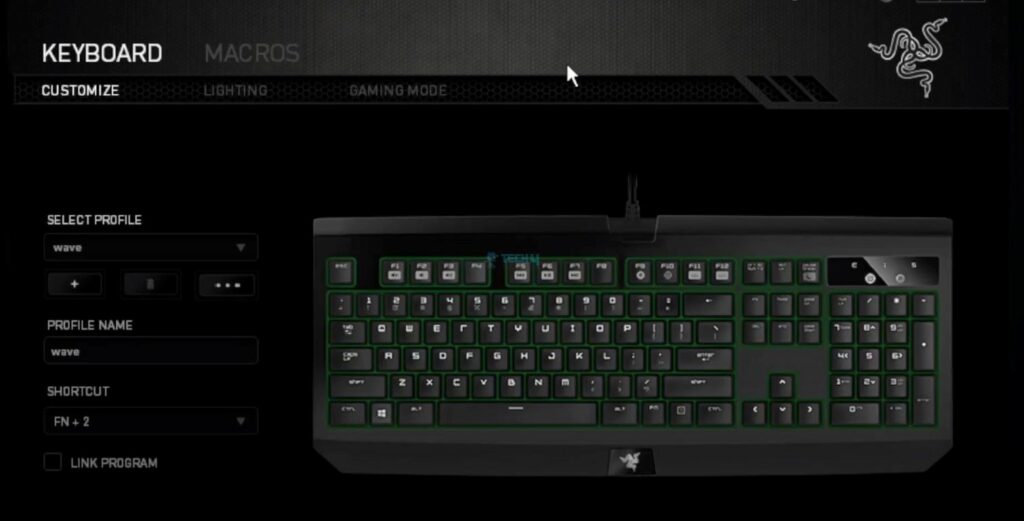 Using synapse 2 to change lighting on razer keyboard