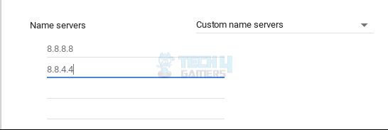 Chromebook DNS servers