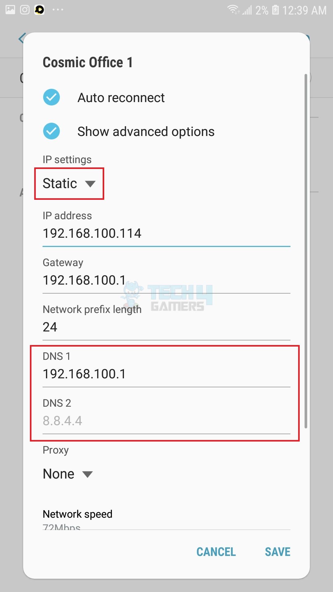 DNS IP Settings