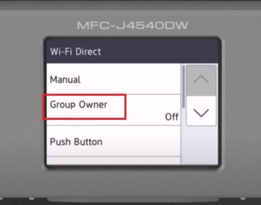 GROUP OWNER printer setting