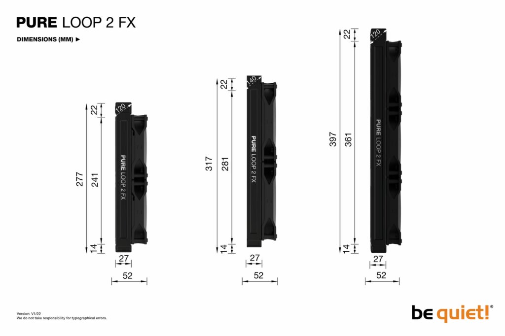 be quiet! Pure Loop FX 2 360 Liquid Cooler — Dimension.png