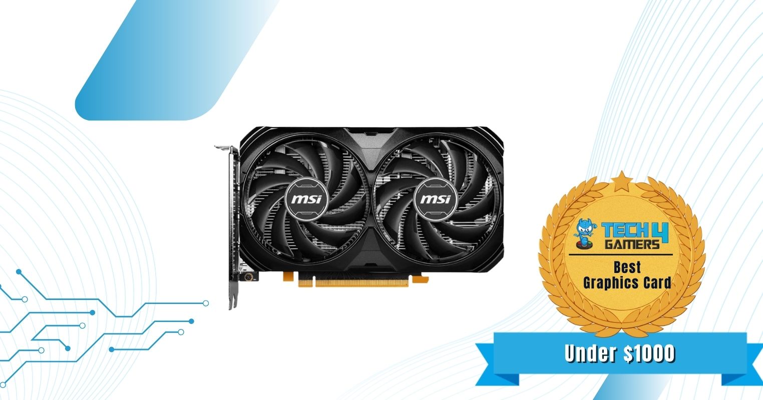 MSI RTX 4060 Ventus 2X Black 8G OC - Best $1000 Gaming PC Build Graphics Card