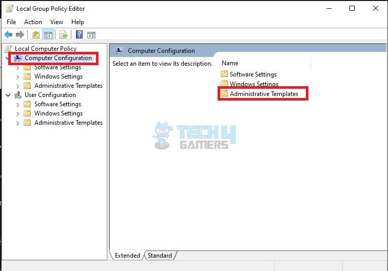 Open Computer Configuration in Group Policy Editor