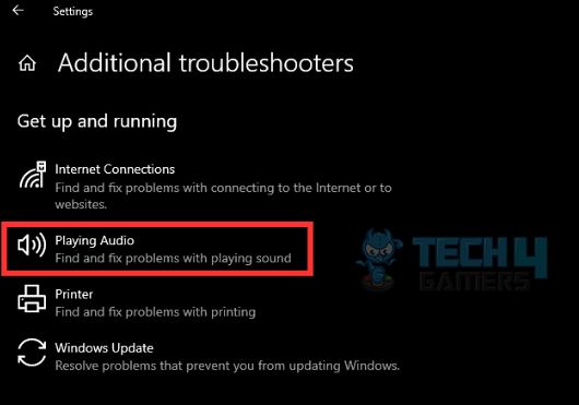 Run the troubleshooter