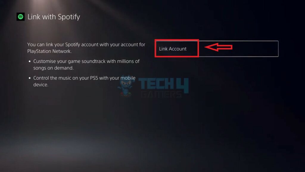 Relink Spotify PS5