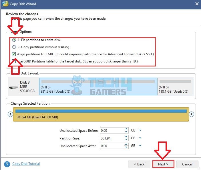 Align Partition