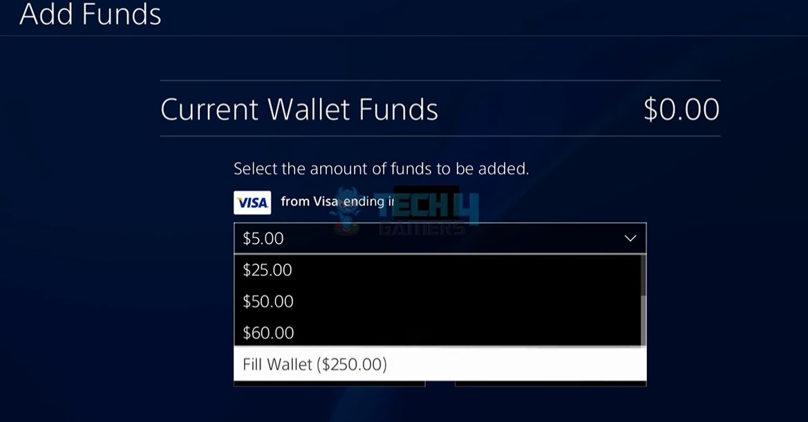 Choose Amount To Add In Wallet