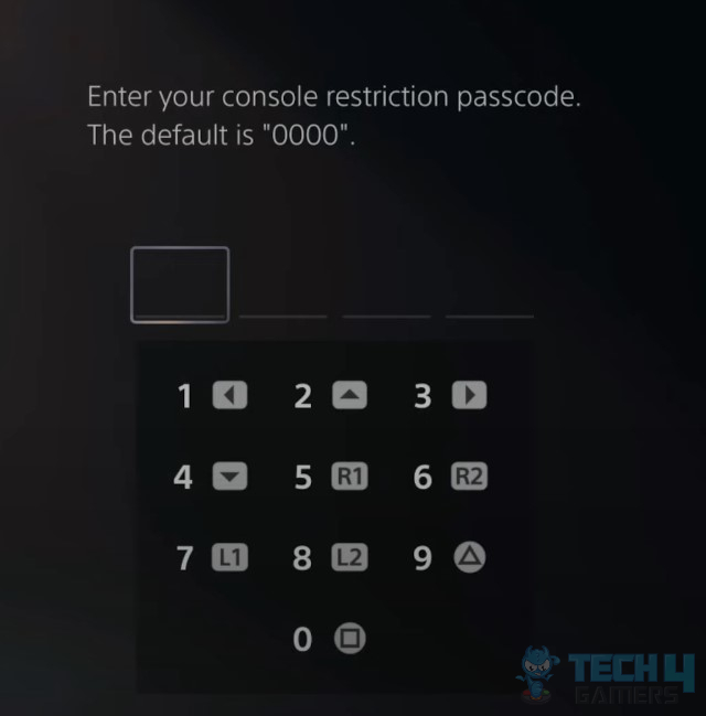 Enter The Console Restriction Passcode