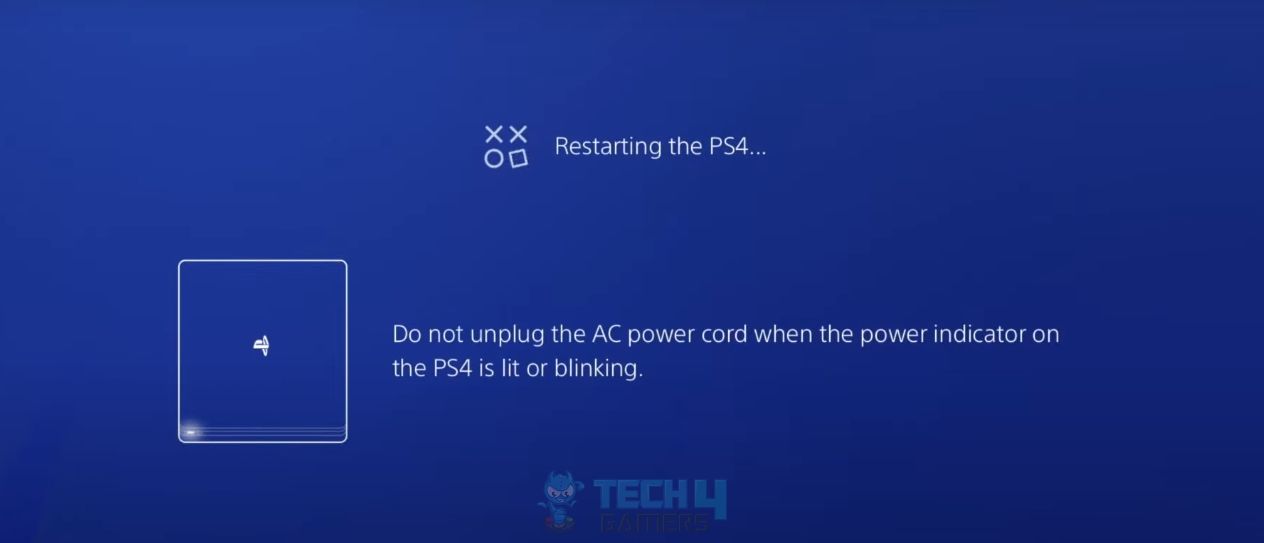 Restarting PS4