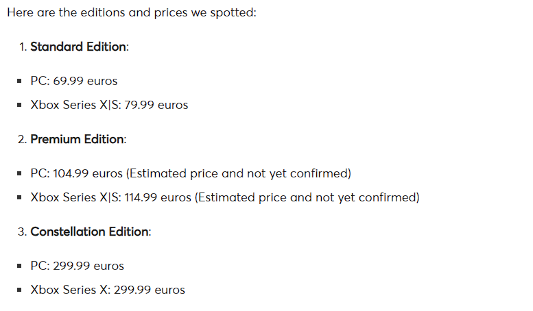 starfield edition price