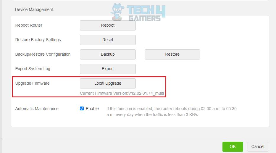 Upgrade Router Firmware