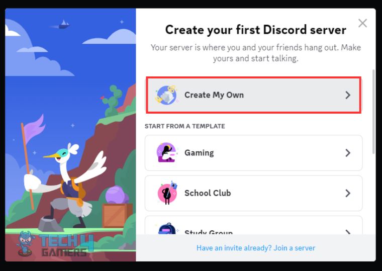 Choose a Discord server