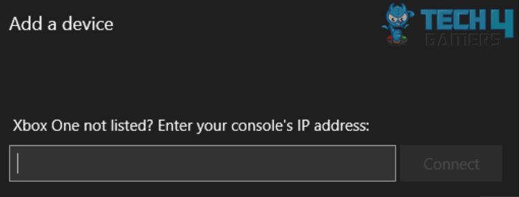 Type Xbox IP address