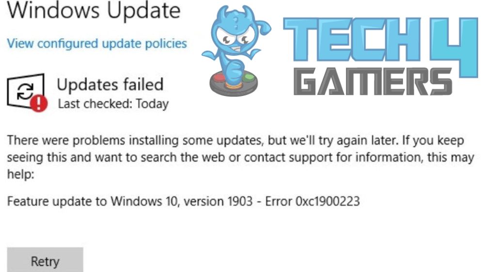 Windows Update Error 0xc1900223