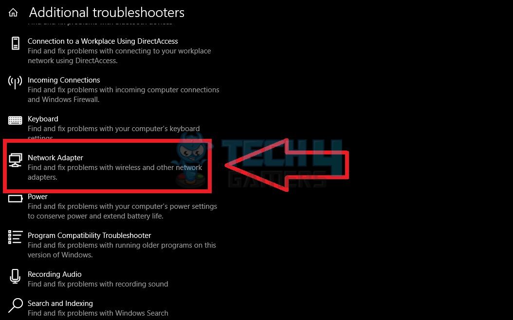 Network Adapter Troubleshooter In Windows