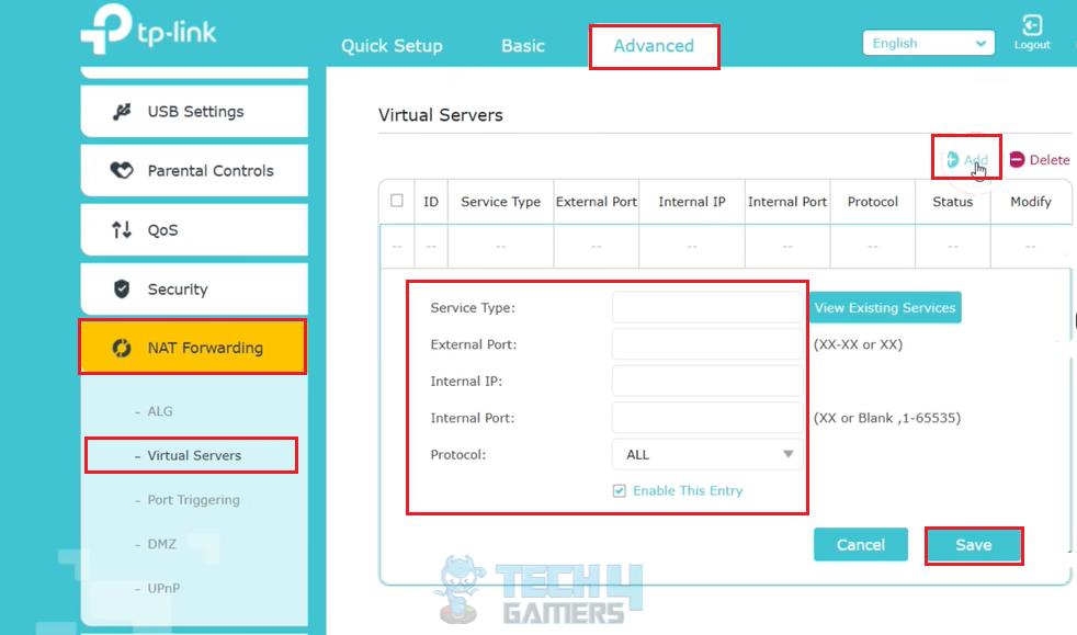 Port Forwarding in TP Link Router