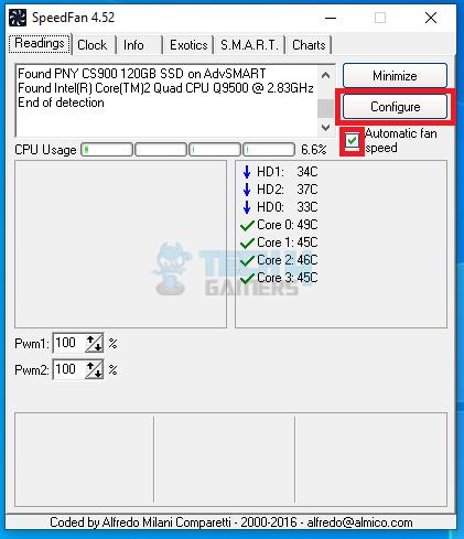 Configure SpeedFan to control case fan speed