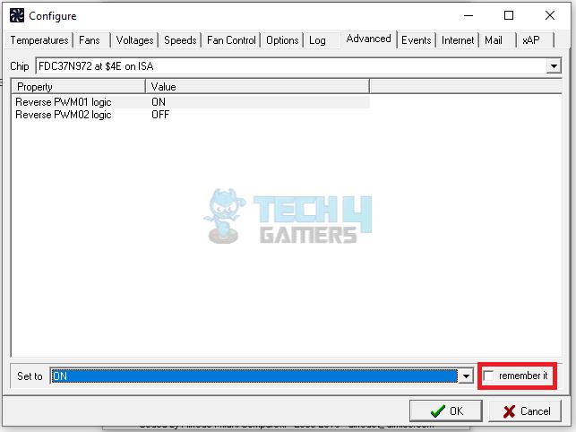 Set it to Software controlled to control case fan speed