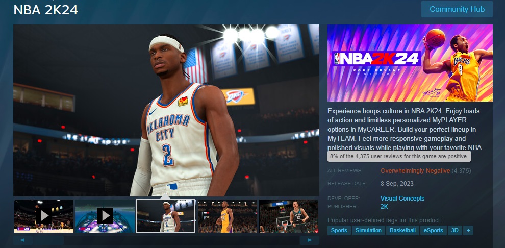 NBA 2K24 Steam Reviews