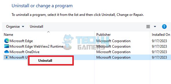 Uninstall Program