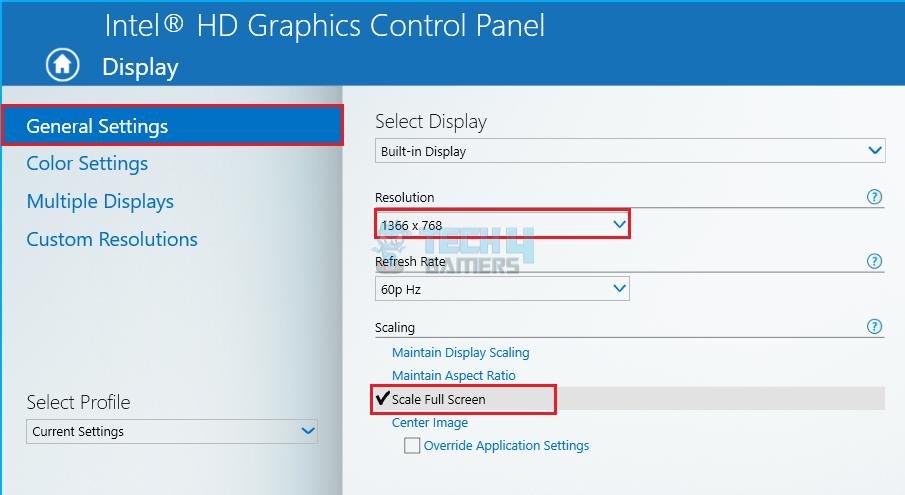 Change Intel Resolution