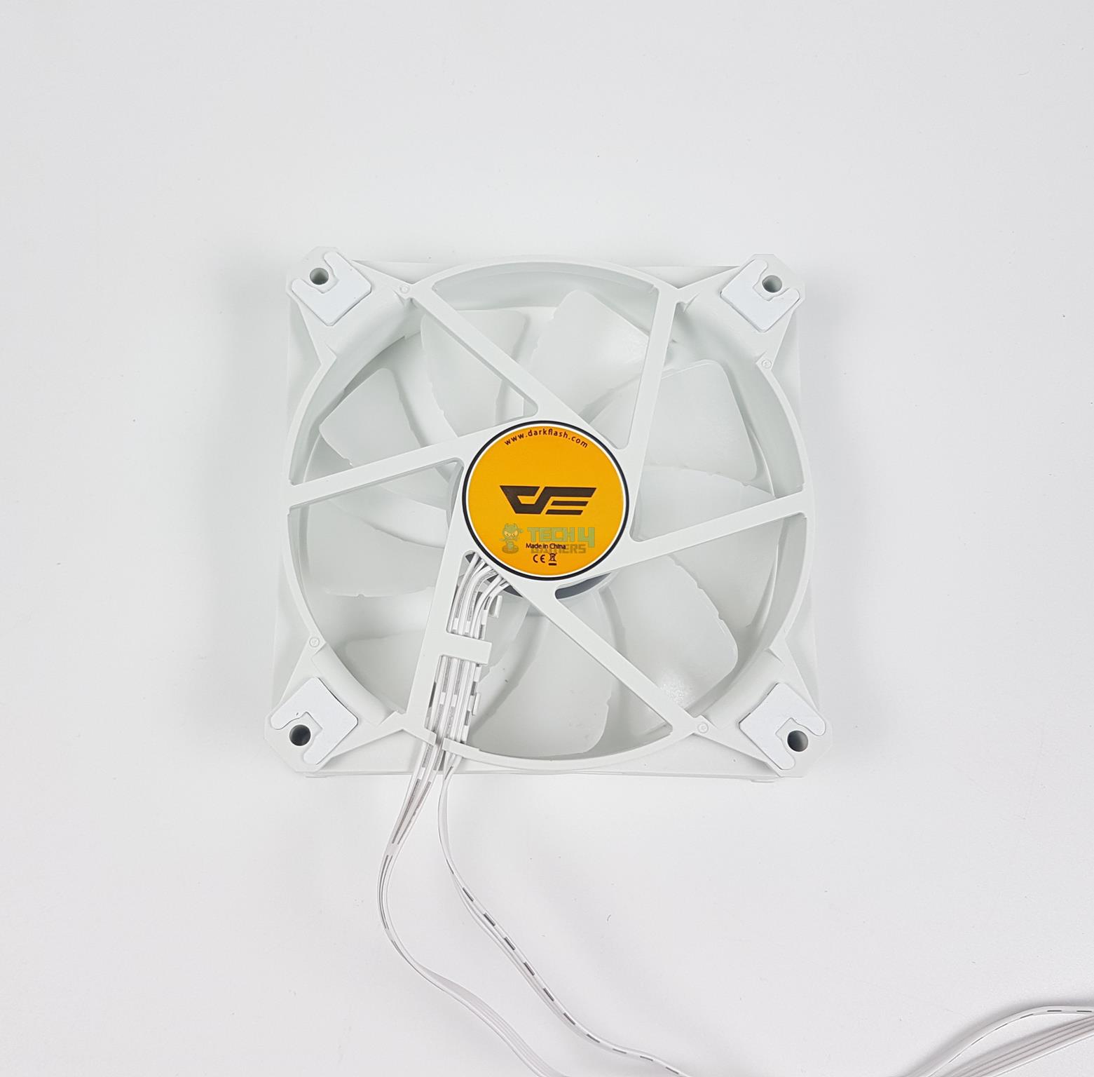 darkFlash Twister DX360 White Liquid Cooler — Fan Back