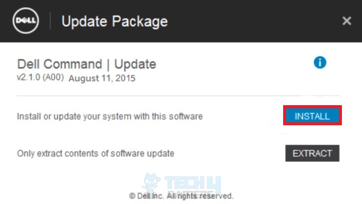 update package window